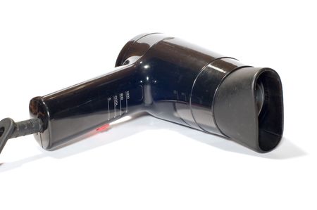 series: object on white: black hair drierの写真素材