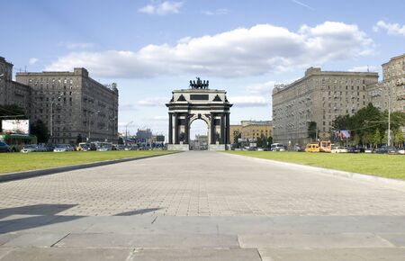 triumphal arch in Moscow city. summer 2007 yearの写真素材