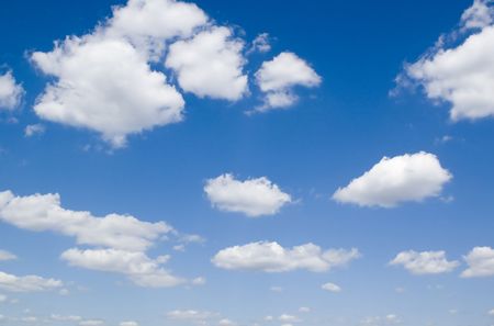 leaden clouds. grey clouds and blue sky