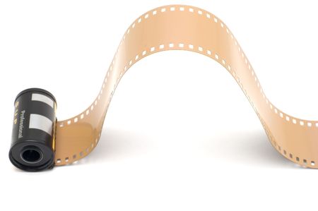 series object on white - photographic film 