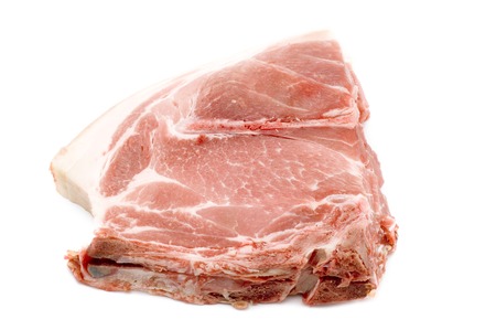 series object on white: food pork chopの写真素材