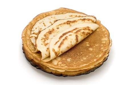 series object on white - food - pancakeの写真素材