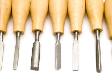 object on white - tool - tool for wood engravingの写真素材