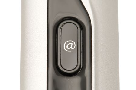 object on white - mobile phone with E mail button