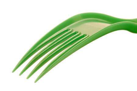 object on white - kitchen utensil - plastic fork