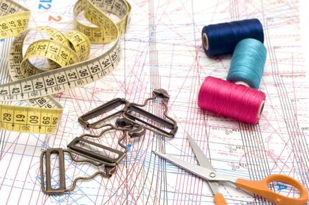 object on white - sewing tool pattern