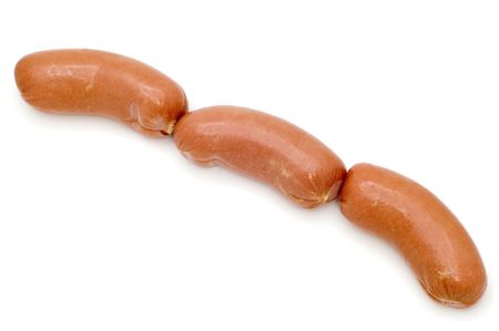 object on white food small sausageの写真素材