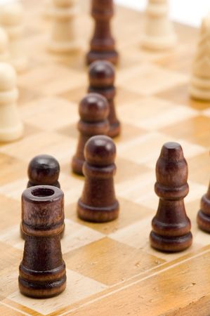 object on white: game - chess macro