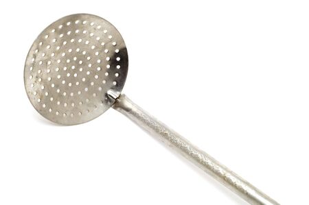 object on white - kitchen utensil colander  の写真素材