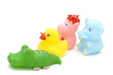 object on white - rubber toyの写真素材