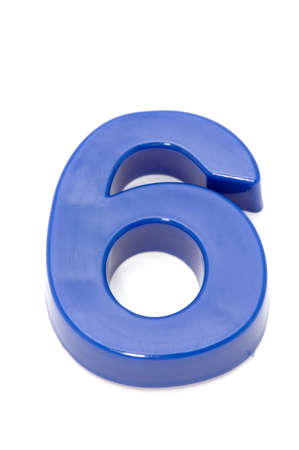 object on white - toy plastic numberの写真素材