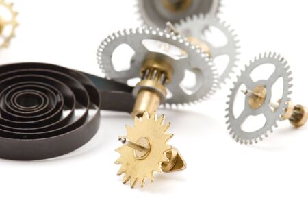 object on white - tool macro clockworkの写真素材