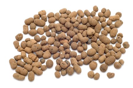 object on white - drainage stone for flowersの写真素材