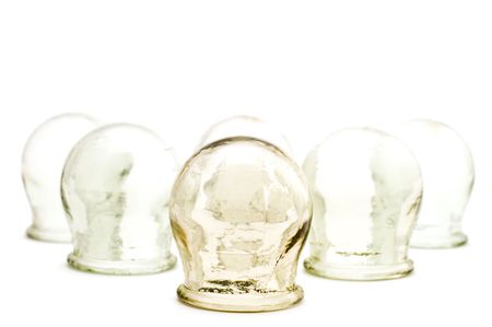 object on white medical tool cupping glass