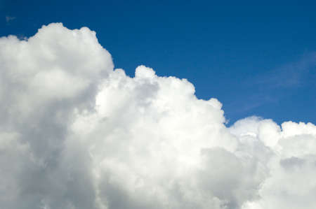 fleecy clouds grey clouds and blue sky