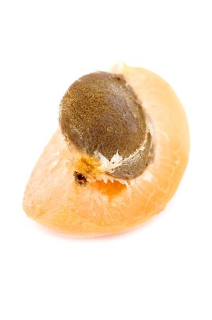 object on white - raw food apricot macroの写真素材