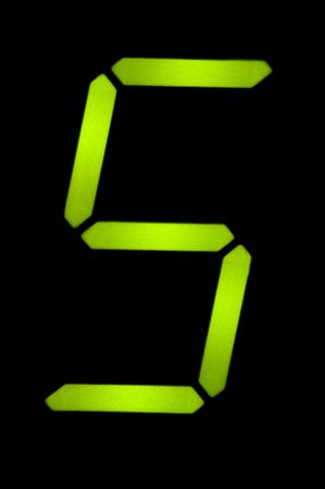 object on black - crystal number fiveの写真素材