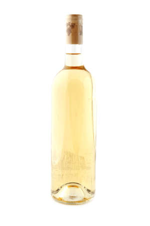 object on white - White wine bottleの写真素材