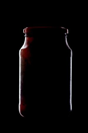 object on black- gooseberry jam jarの写真素材