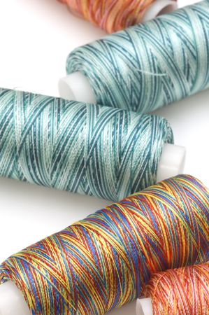 object on white - tool Multicolored sewing rolls