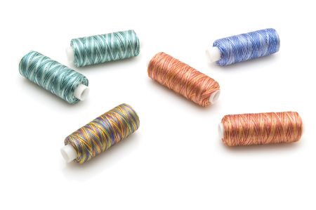 object on white - tool Multicolored sewing rolls