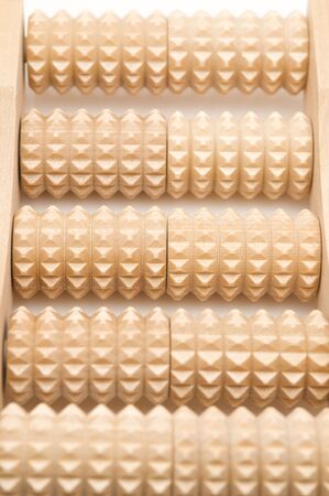 object on white - tool wood massagerの写真素材