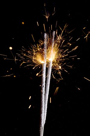 object on black - Sparkler on blackの写真素材