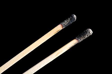 object on black - match close upの写真素材