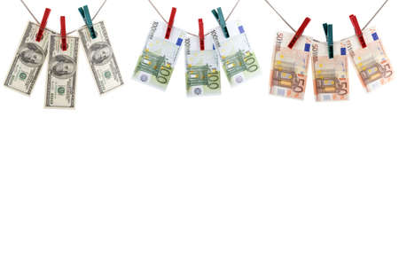 object on white - currency paper moneyの写真素材