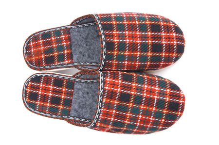 object on white - woman slippers close upの写真素材