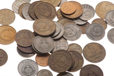 object on white - Russian money macroの写真素材