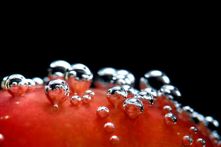 object on white - food plum in water