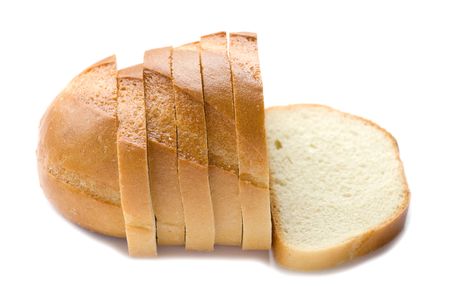 object on white - food white bread