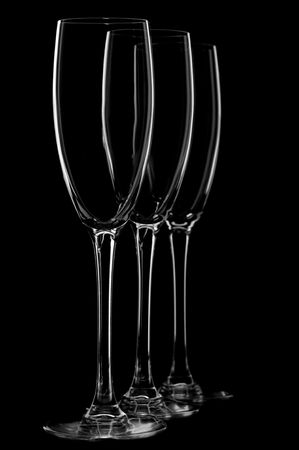 object on black - Empty bocal for champagneの写真素材
