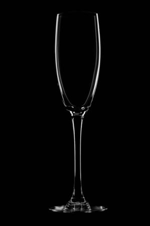 object on black - Empty bocal for champagneの写真素材