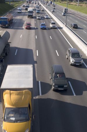 Moscow highway in the day - traffic