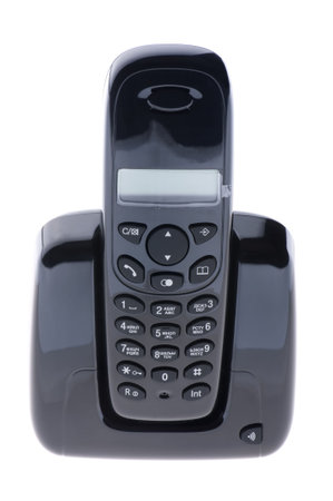 object isolated on white background black phoneの写真素材