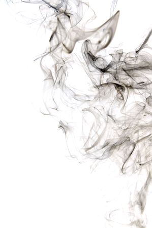 object on white - abstract Smoke close upの写真素材