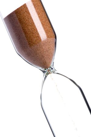 object on white - Sand glass close up