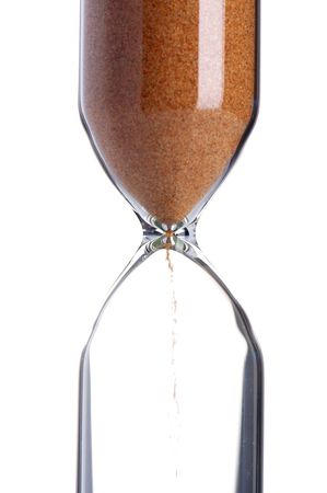 object on white - Sand glass close upの写真素材