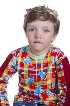 happines boy isolated on white background