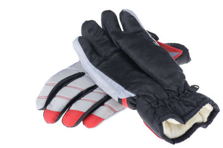 object on white - gloves close upの写真素材