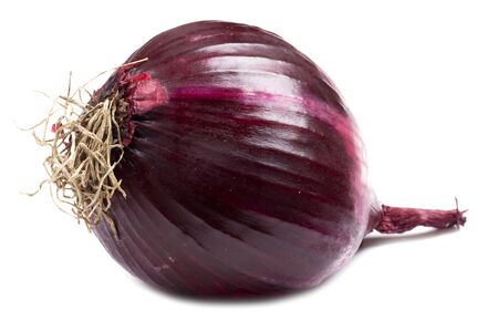 object on white - food Red onion close upの写真素材