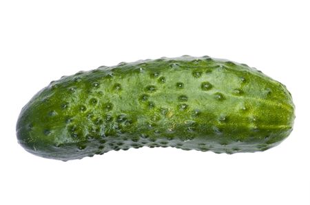 object on white - food cucumber close upの写真素材