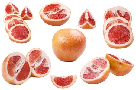 object on white - food Pomelo close upの写真素材