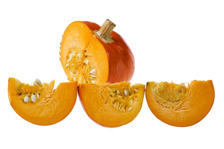 object on white - food pumpkin close upの写真素材