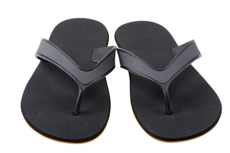 object on white - flip flops close upの写真素材