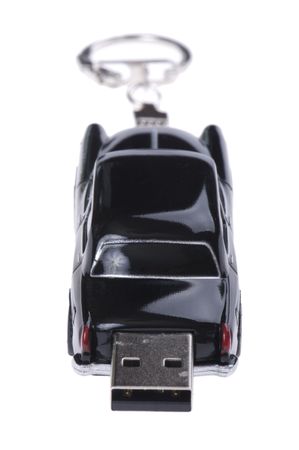 object on white - flash memory car close upの写真素材