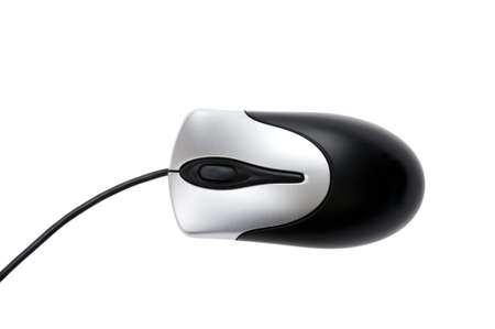 object on white - computer mouse close upの写真素材