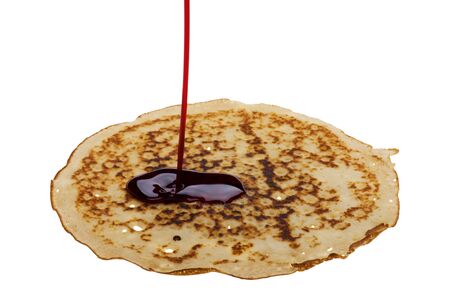 object on white - food pancake close up